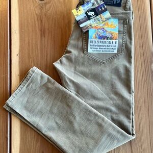 Bulletprufe 6th Gen Slim Fit Jeans • Olive Green • NWT • Men’s 32x32